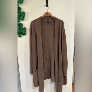 Barefoot Dreams Cozy Chic Lite Island Wrap Open Cardigan Sweater Size 1X 903
